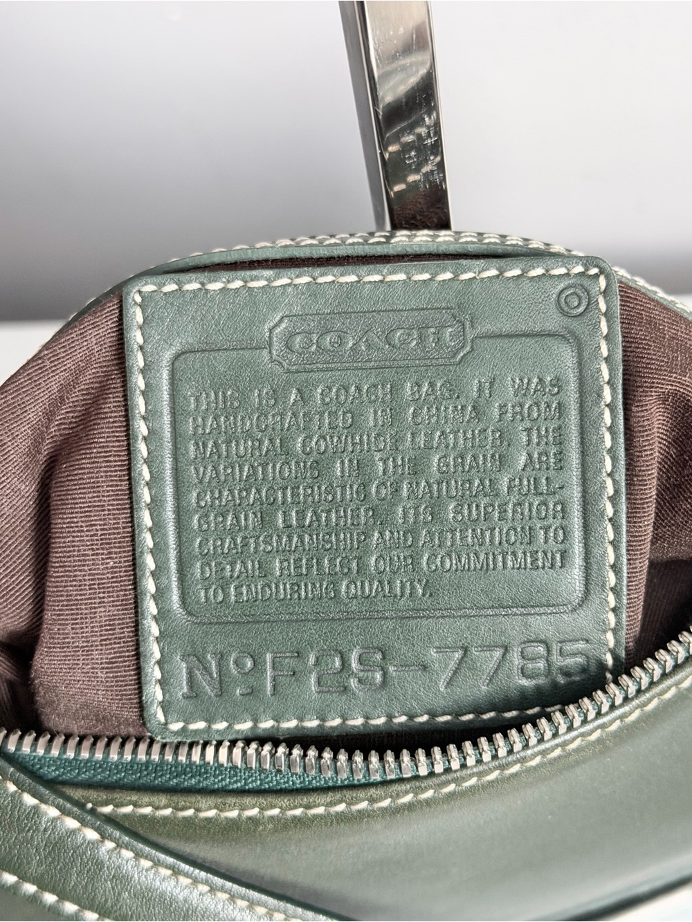 Coach Vintage Hamptons Leather Demi Pouch in Racing Green - Picture 6 of 7